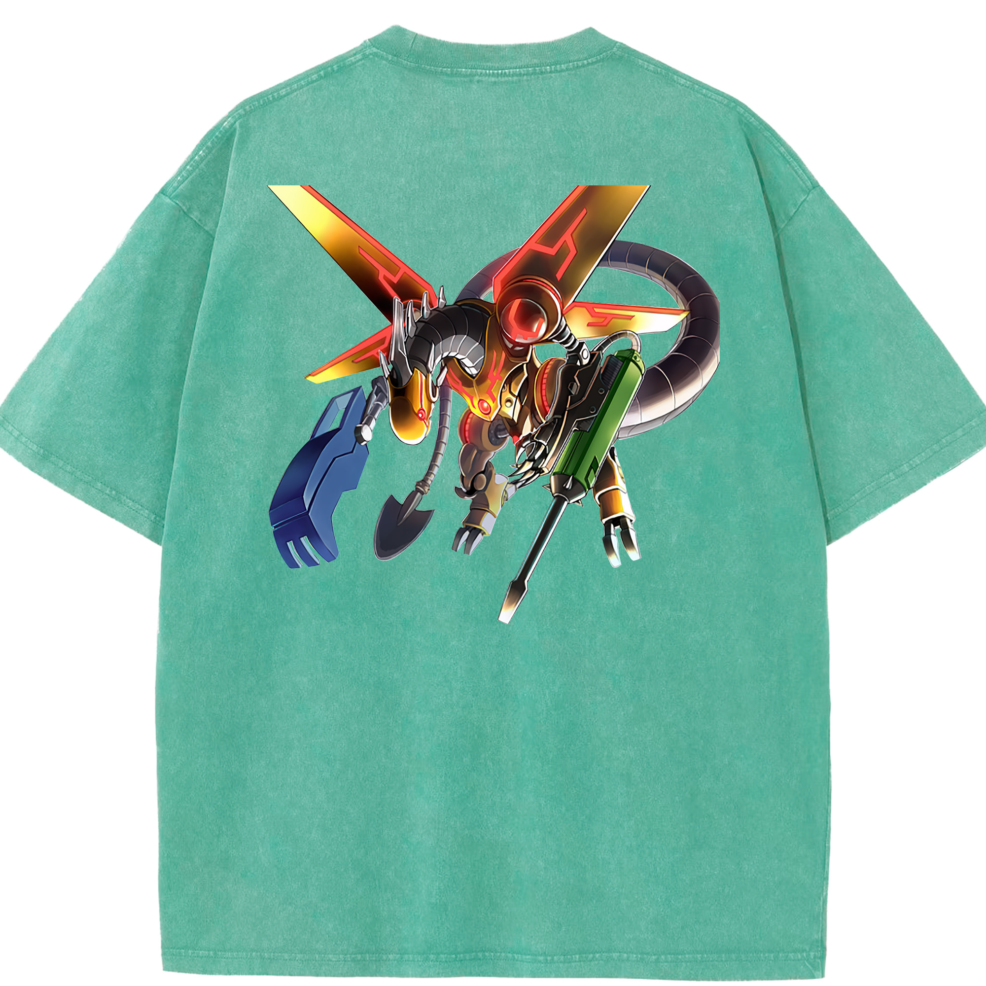（画像用） 遊☆戯☆王 Yu-Gi-Oh! 綿100% ヴィンテージ風 半袖Tシャツ（背面プリント）
